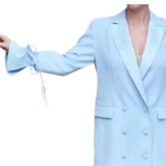 THE DROP Women's Summer Song Blazer/Dress by @carolinecrawford Sz: S Blue - Picture 10 of 16